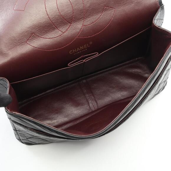 CHANEL 2.55 Matelasse Maxi Double Flap Shoulder Bag in Calfskin Leather, Black - Picture 3 of 11